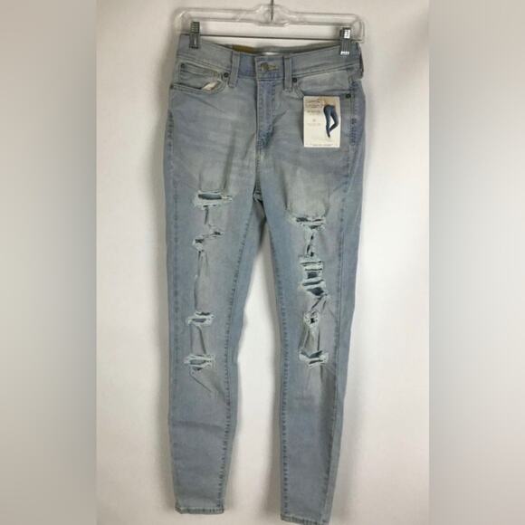 Signature Levi High Rise Jeggings 7 28W Light Wash - Picture 3 of 9